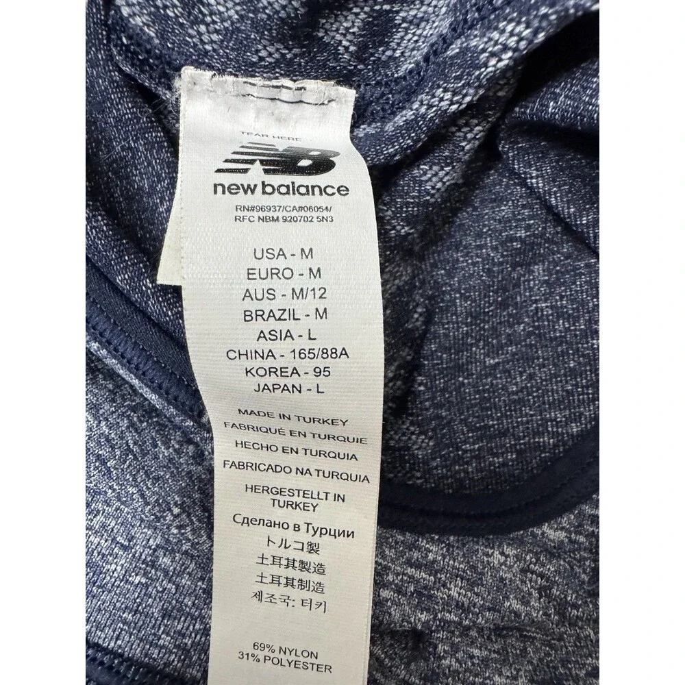 New Balance x J Crew Seamless Thumbhole Hoodie Navy - Size Medium